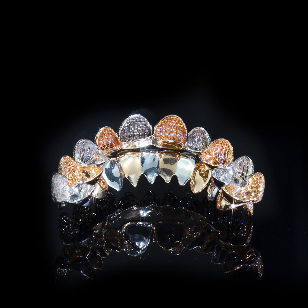 10 on 10 custom moissanite grillz back