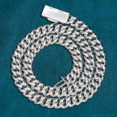 10mm halo set iced out cuban link chain back