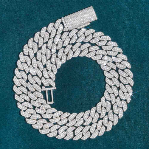 10mm halo set iced out cuban link chain