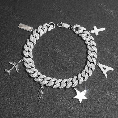 10MM iced out miami cuban link custom bracelet front