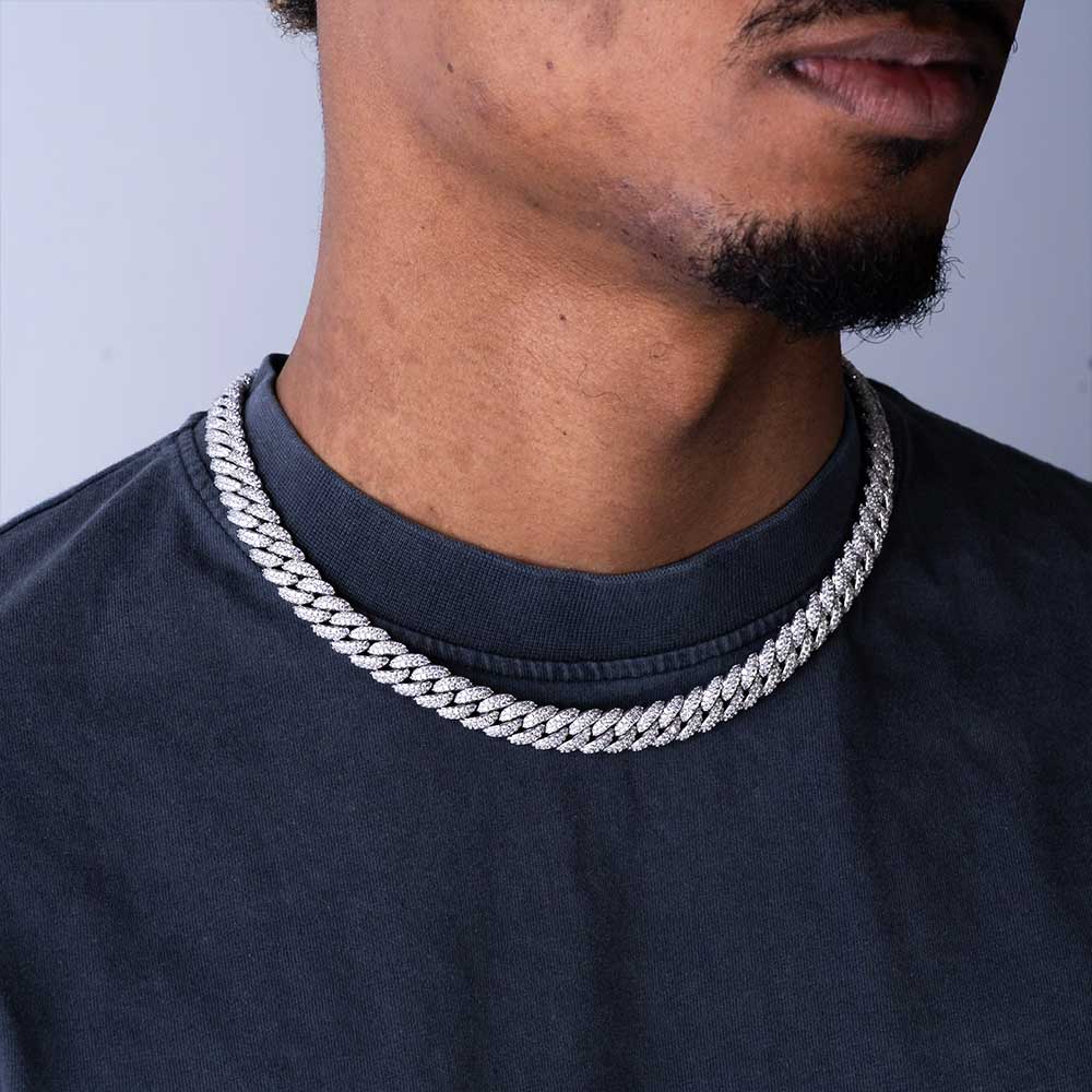 10mm moissanite prong miami cuban link chain model