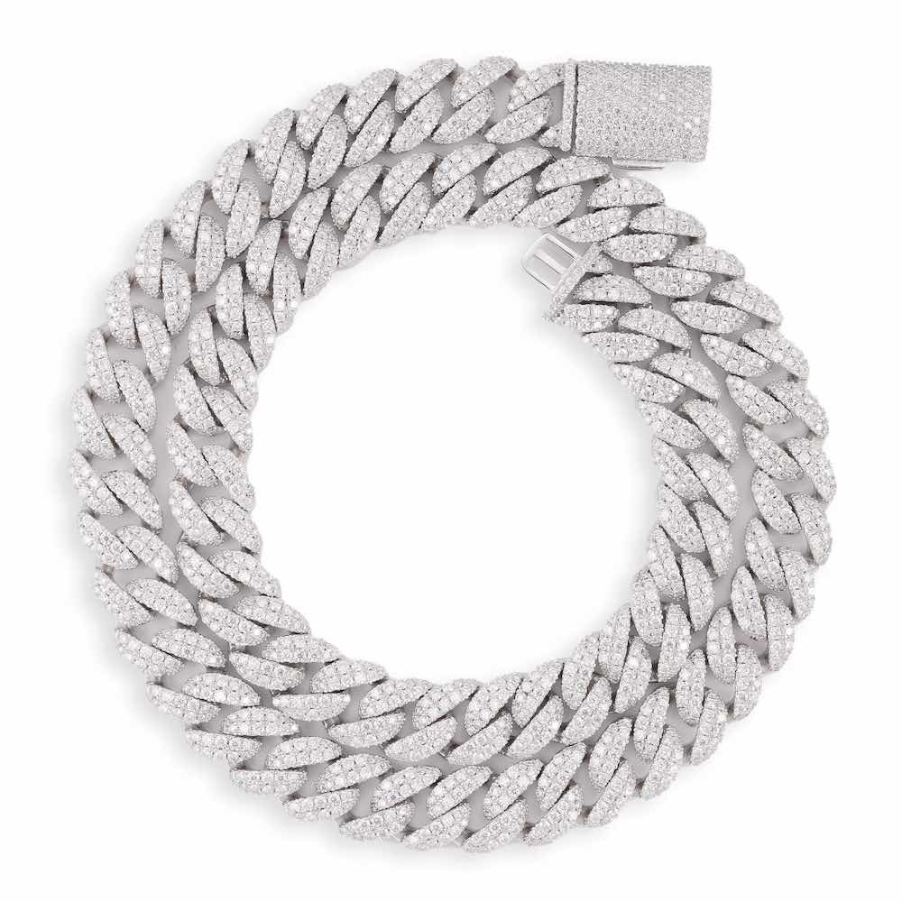 12MM 2-Row Diamond Miami Cuban Chain 14K Solid Gold first