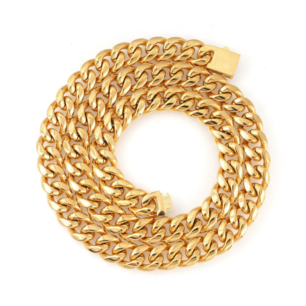 12mm cuban link chain 14k yellow gold icecartel up