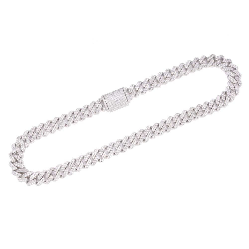 13MM Diamond Cuban Link Chain 14K Solid Gold full