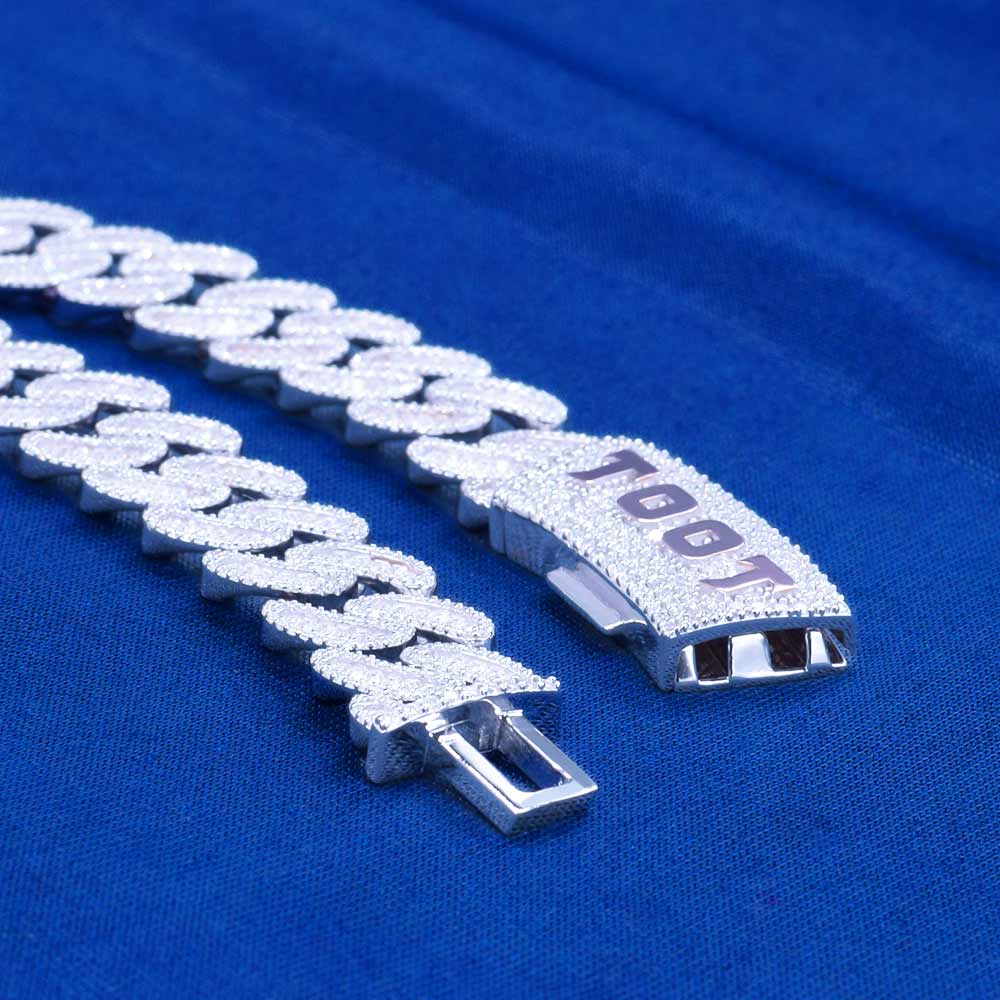 15mm moissanite baguette cross custom moissanite cuban link chain clasp 1
