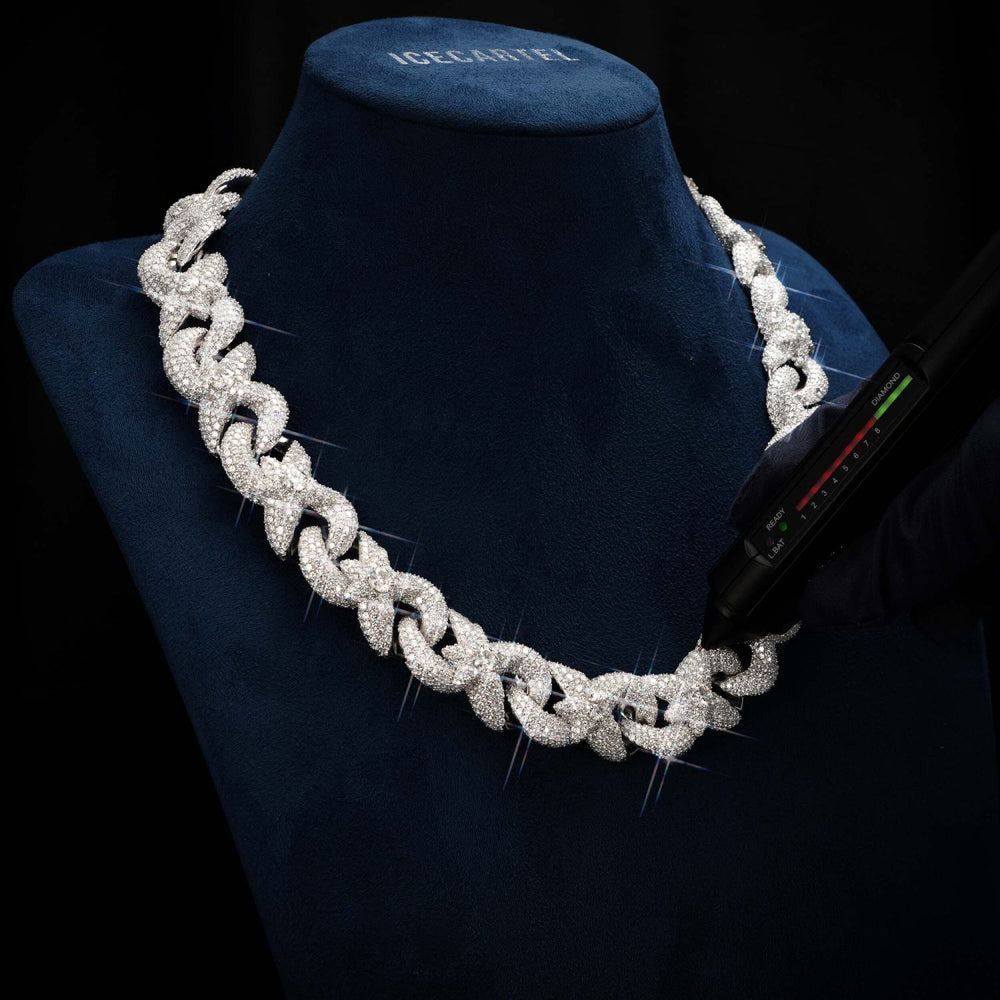 18mm custom moissanite smokepurpp infinity link chain 14k gold icecartel test