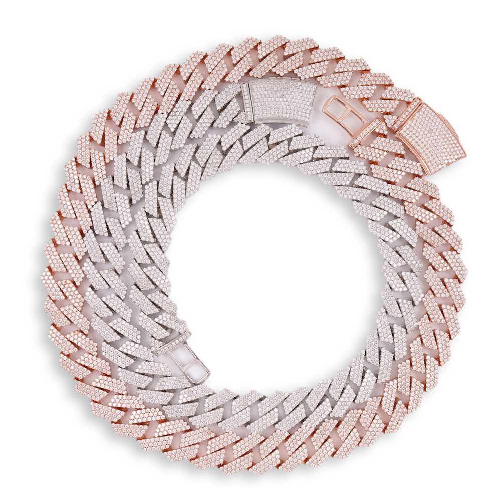 19MM Pointer Diamond Cuban Link Chain 14K Solid Gold First