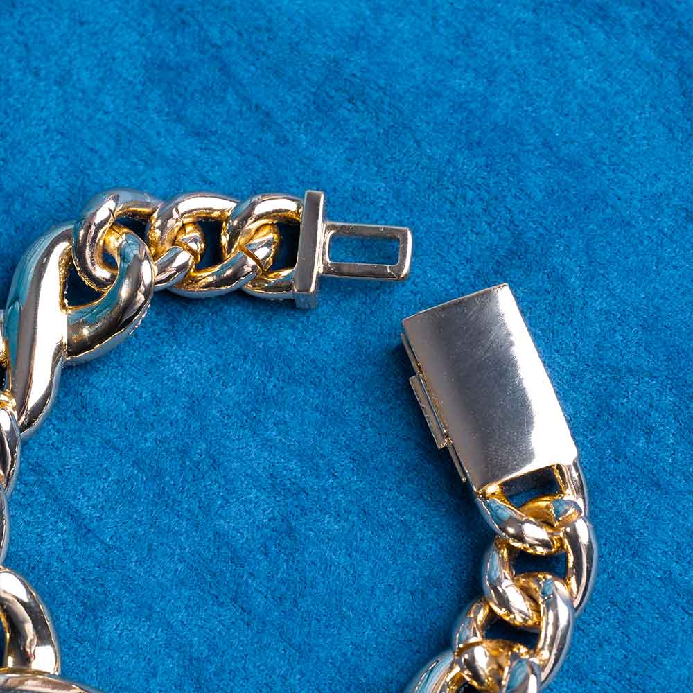 20MM vvs moissanite infinity link bracelet back