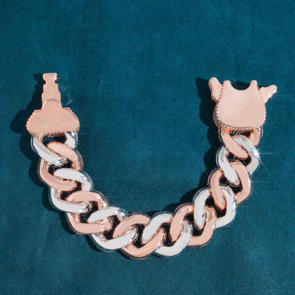 23MM Moissanite Cuban Link Bracelet back