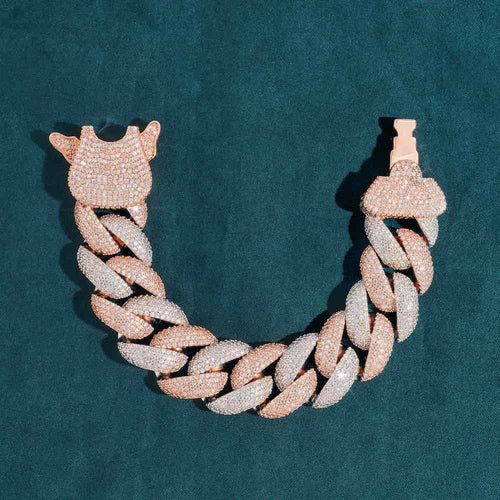 23MM Moissanite Cuban Link Bracelet
