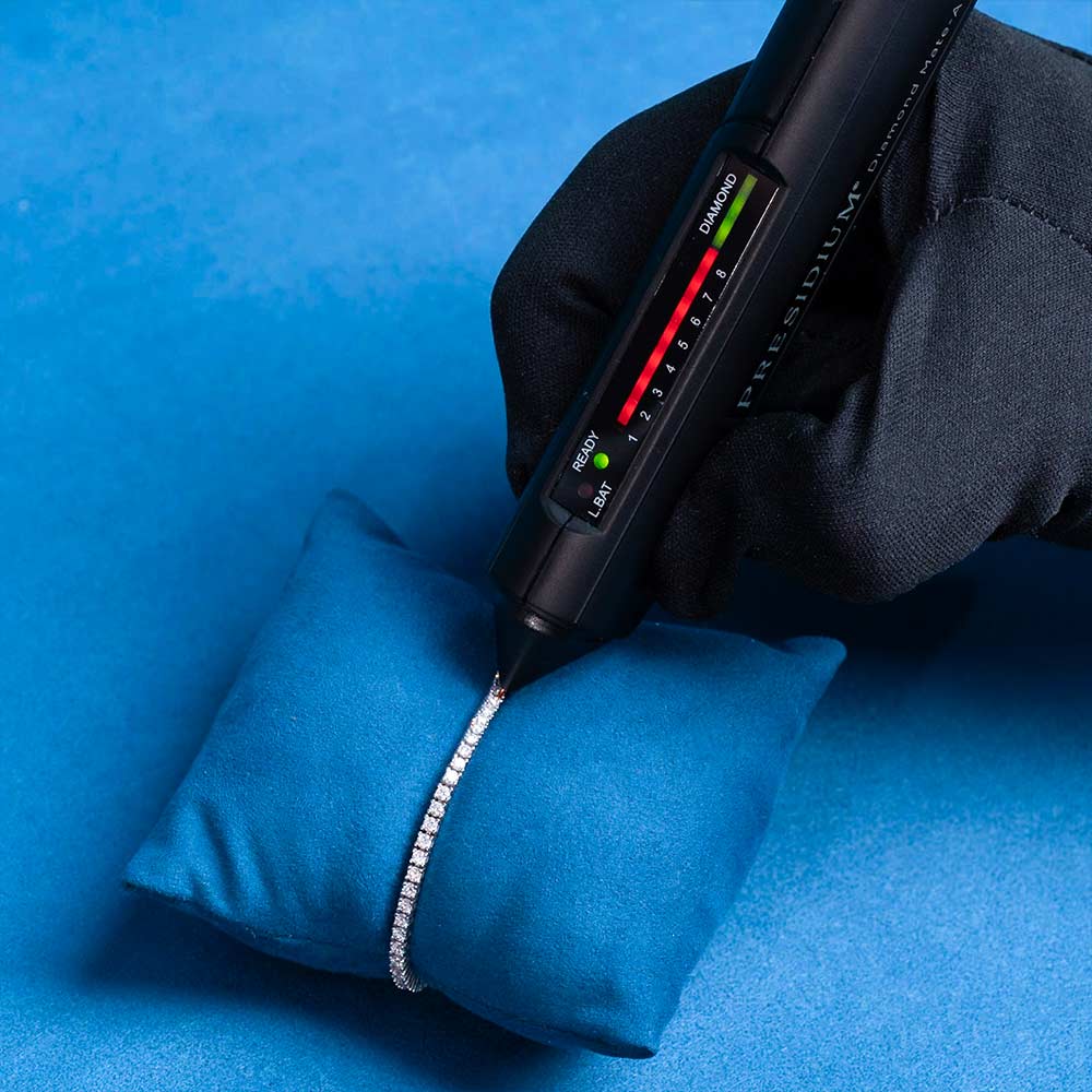 2mm moissanite tennis bracelet diamond tester