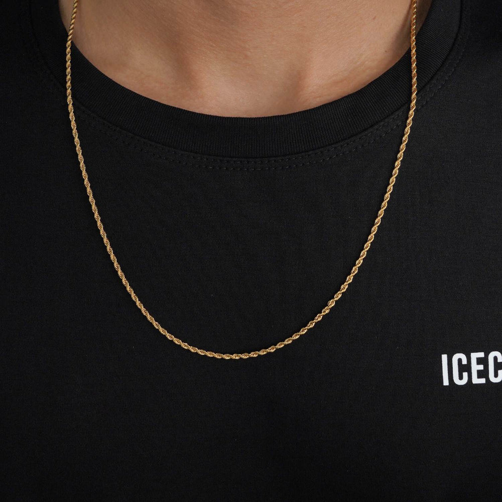 2mm rope chain 14k yellow gold icecartel model