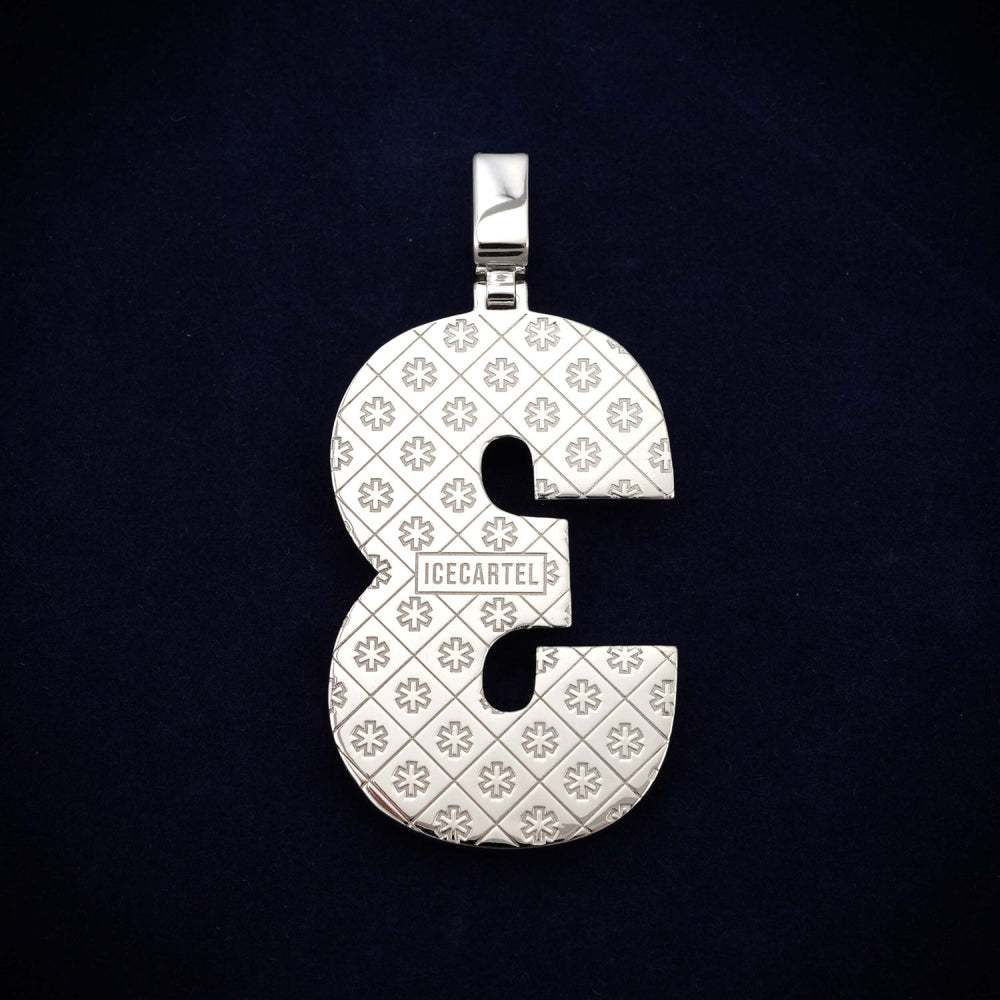3 Custom Moissanite Pendant 14K Gold icecartel back