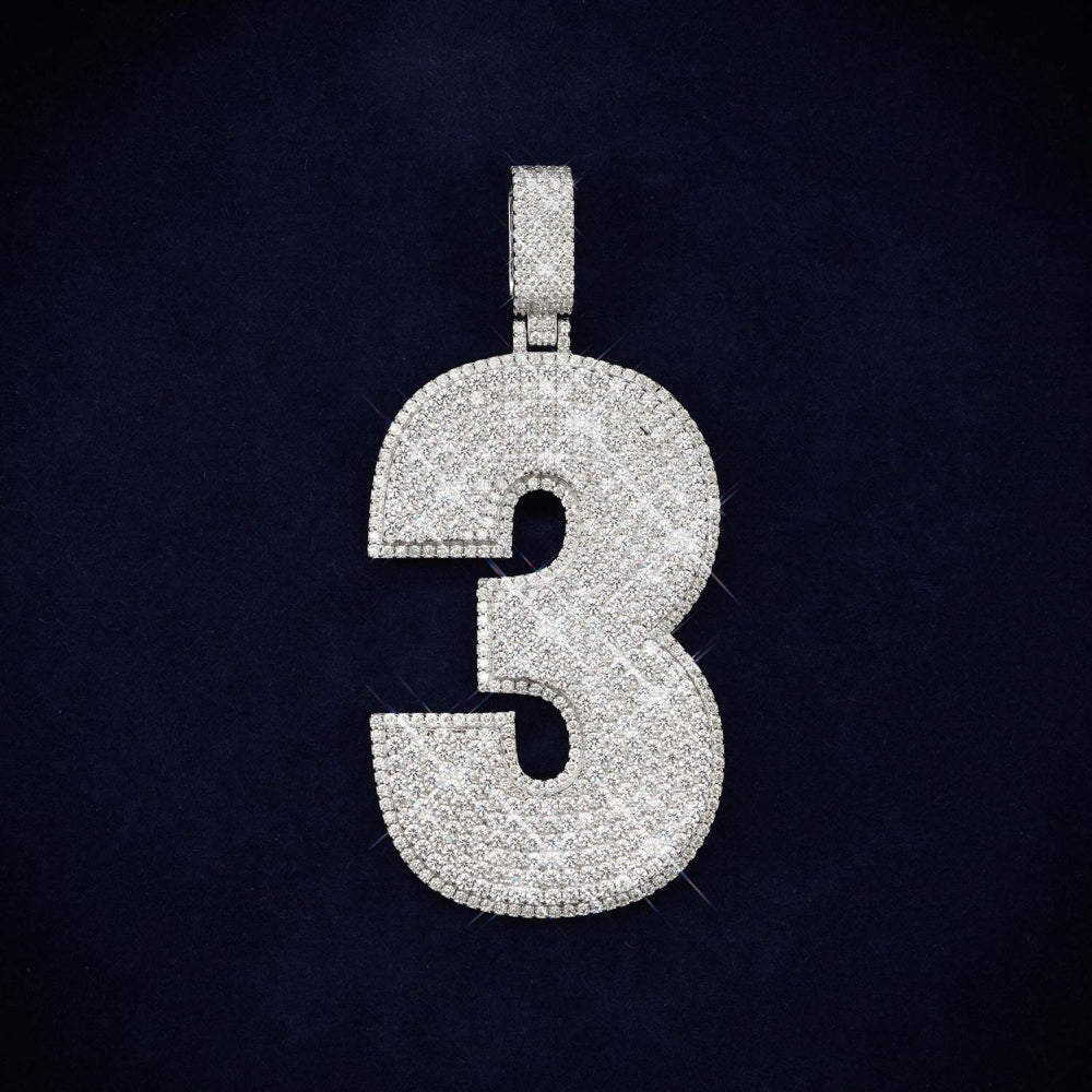 3 Custom Moissanite Pendant 14K Gold icecartel main