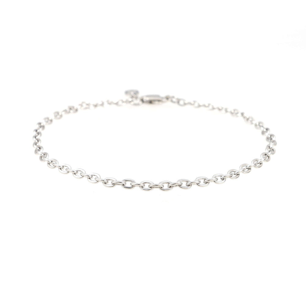 3mm curb link bracelet 14k white gold icecartel main