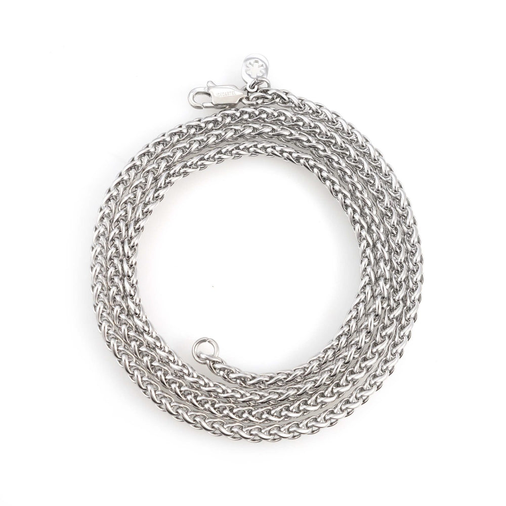 3mm wheat link chain 14k white gold icecartel up