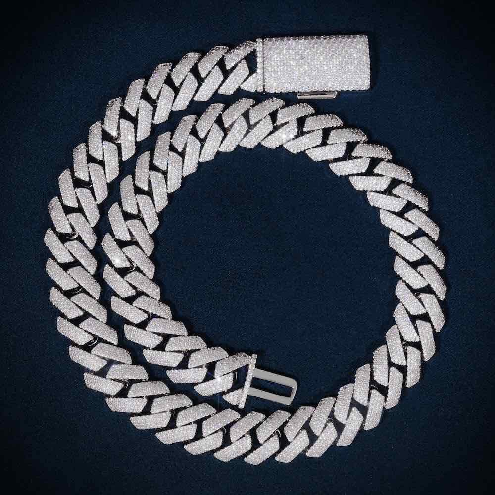4-row 15mm moissanite cuban link chain icecartel front