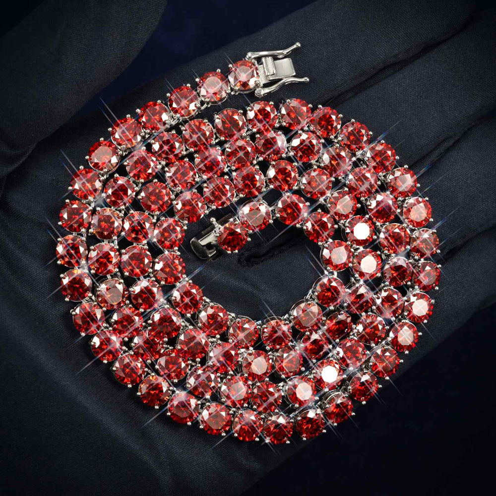 4MM Red Moissanite Tennis Chain Hand