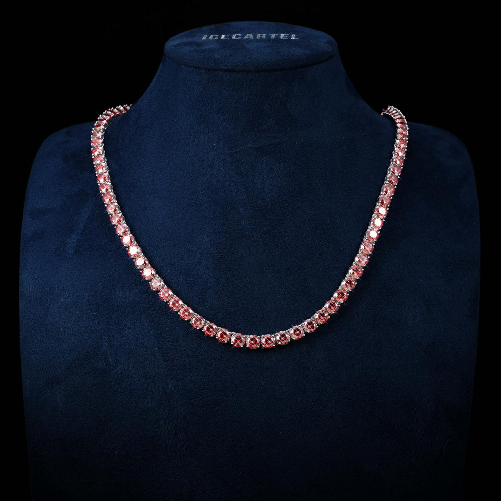 4MM Red Moissanite Tennis Chain Main