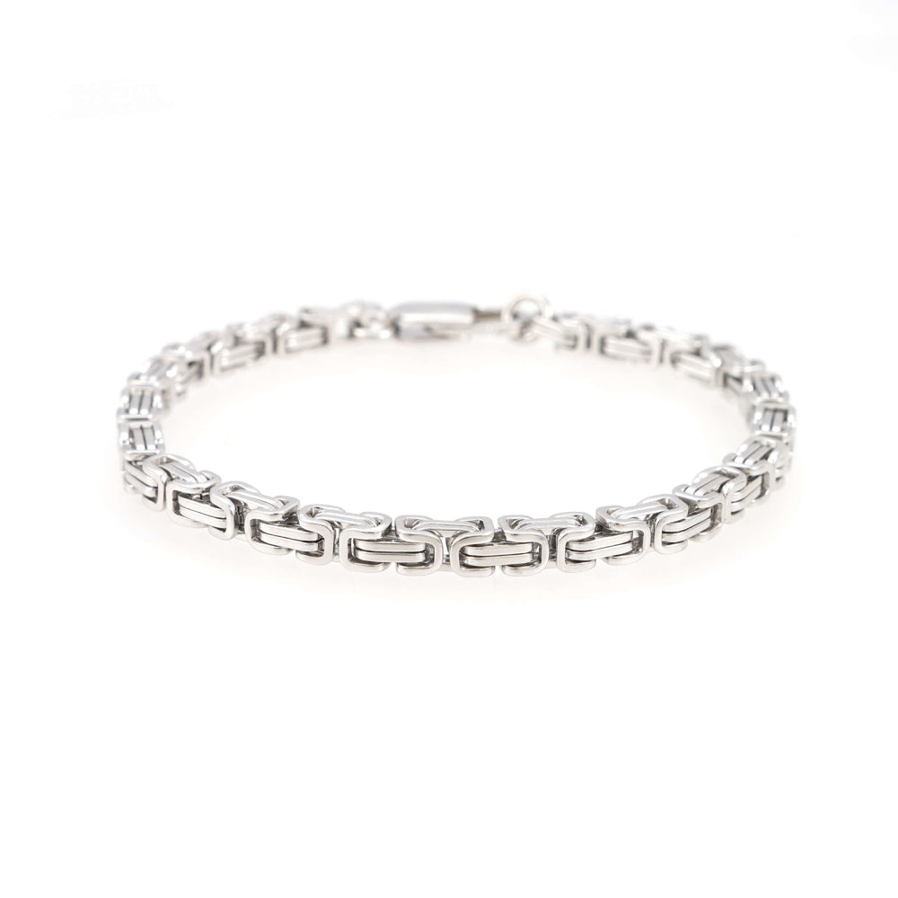 4mm byzantine bracelet 14k white gold icecartel main