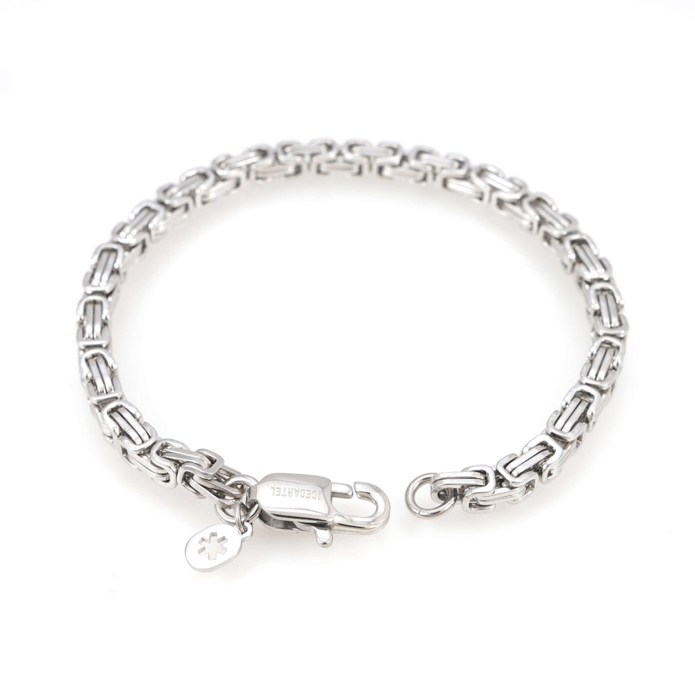 4mm byzantine bracelet 14k white gold icecartel o