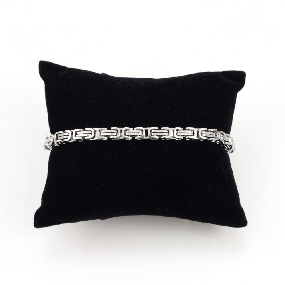 4mm byzantine bracelet 14k white gold icecartel pillow