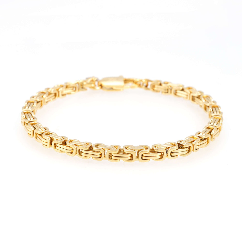 4mm byzantine bracelet 14k yellow gold icecartel main