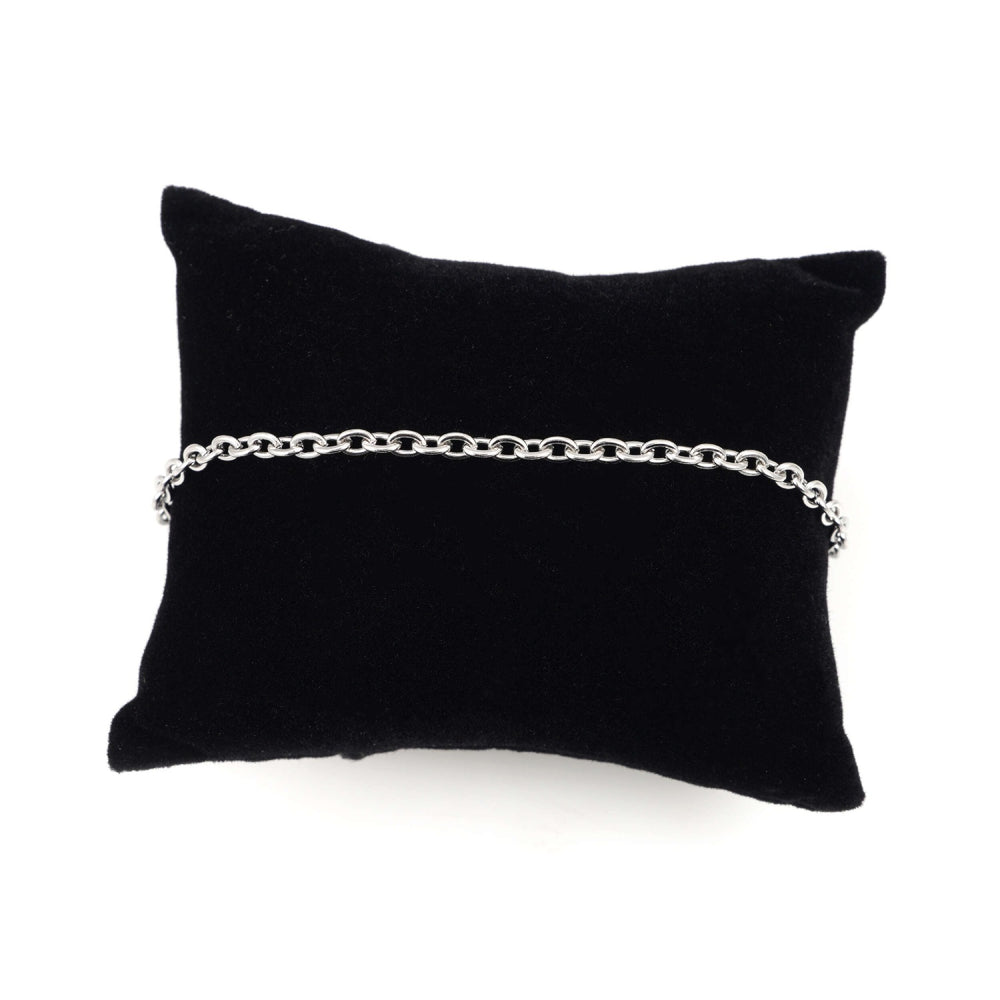 4mm curb link bracelet 14k white gold icecartel pillow