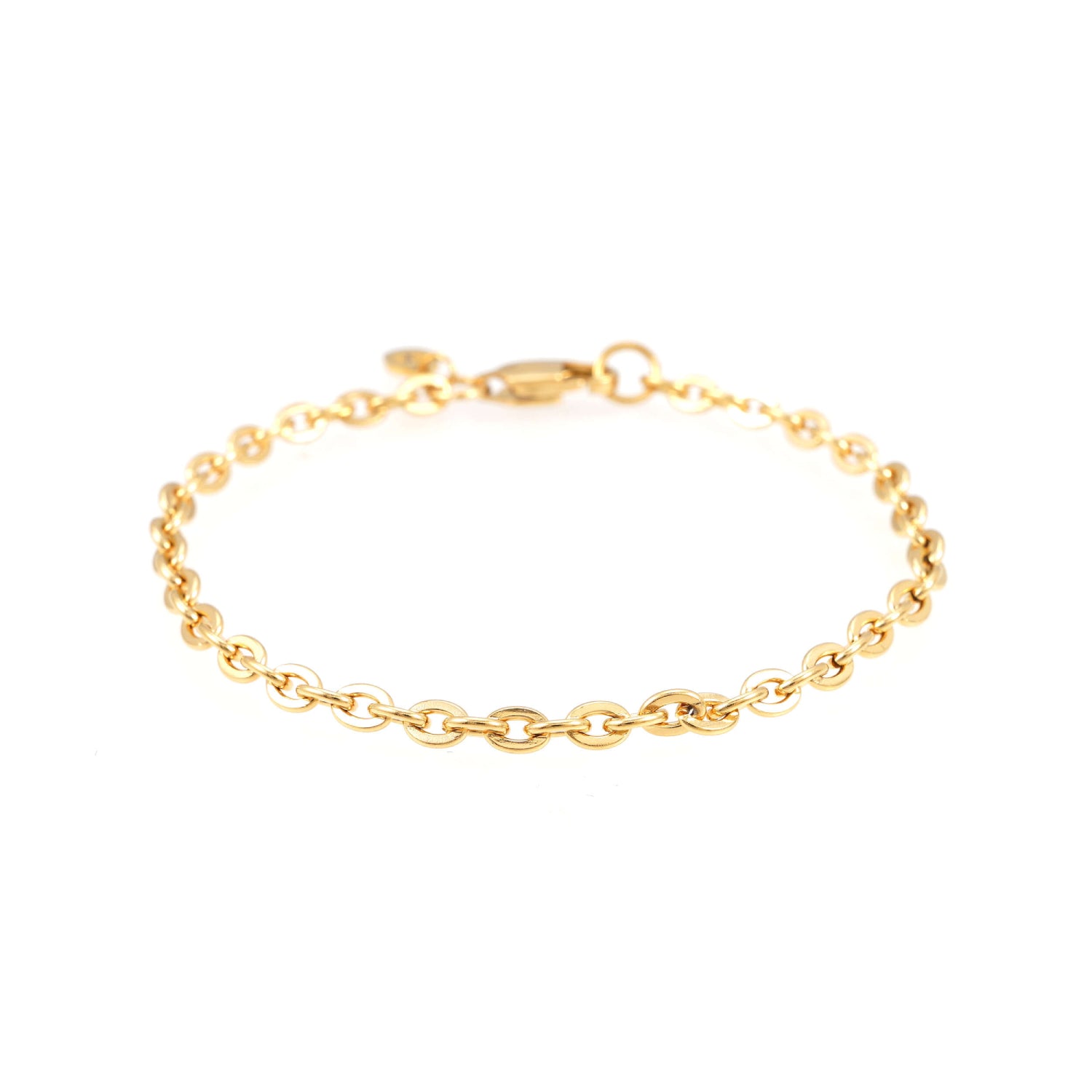 4mm curb link bracelet 14k yellow gold icecartel main