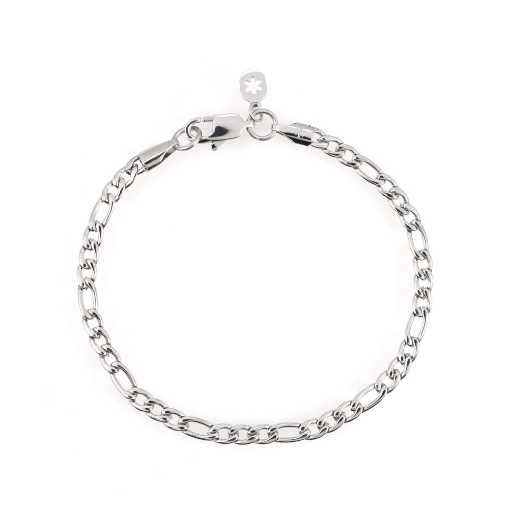 4mm figaro bracelet 14k white gold icecartel main