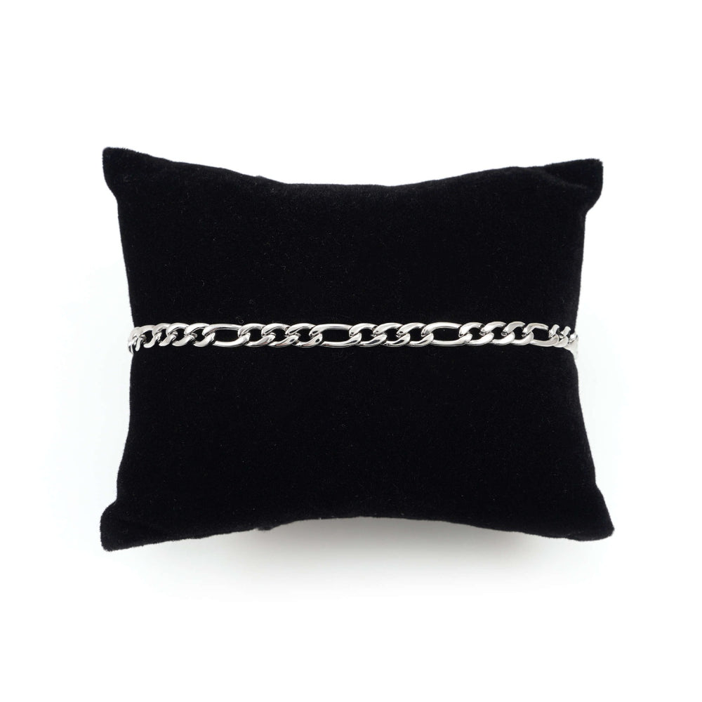 4mm figaro bracelet 14k white gold icecartel pillow