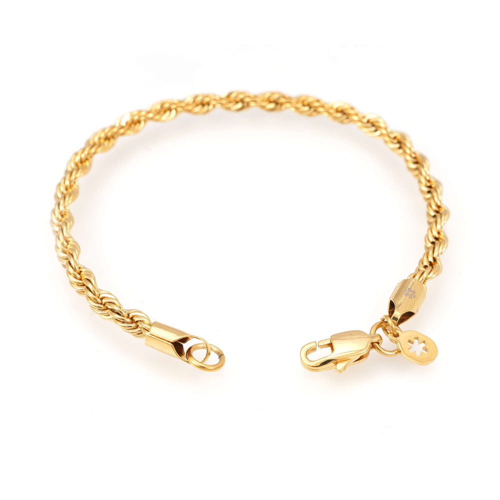 4mm rope bracelet 14k yellow gold icecartel o