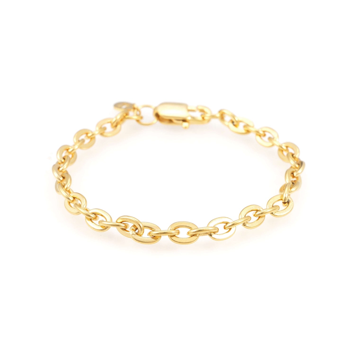 5mm curb link bracelet 14k yellow gold icecartel main