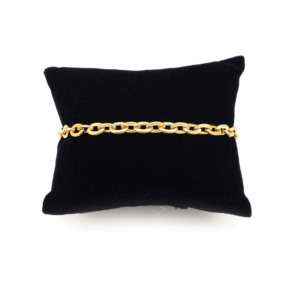 5mm curb link bracelet 14k yellow gold icecartel pillow