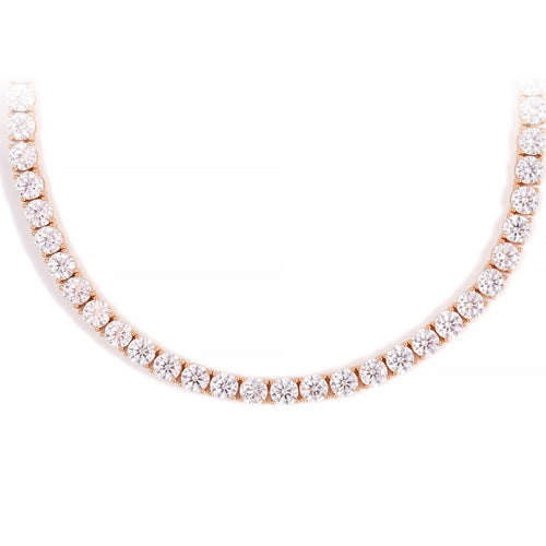 5MM Diamond Tennis Chain 14K Solid Rose Gold