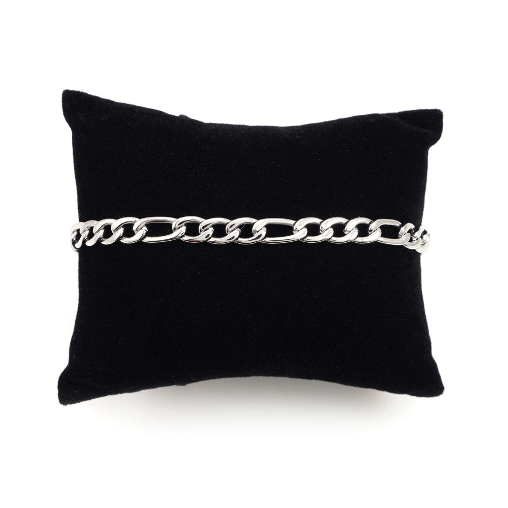 5mm figaro bracelet 14k white gold icecartel pillow