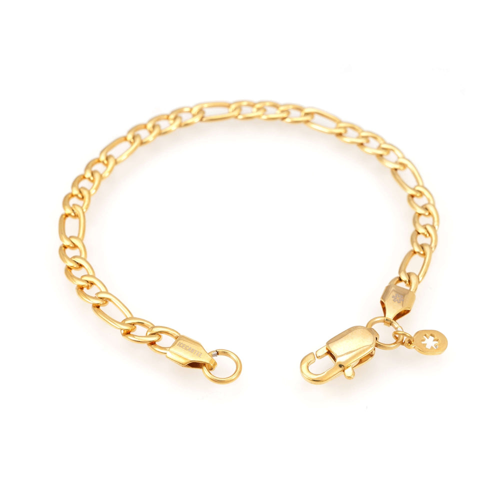 5mm figaro bracelet 14k yellow gold icecartel o