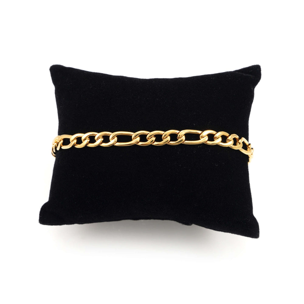 5mm figaro bracelet 14k yellow gold icecartel pillow
