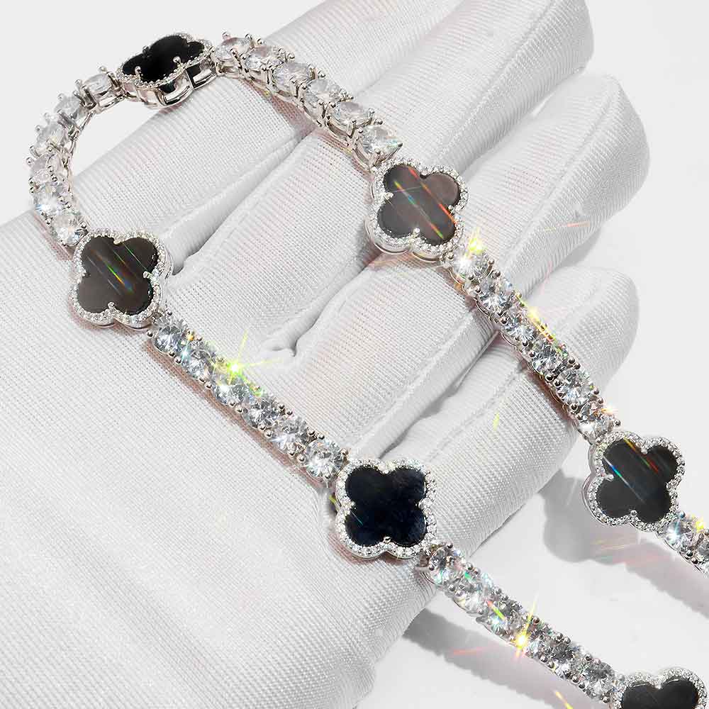 5mm moissanite agate tennis chain hand