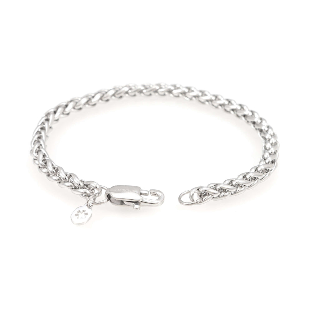 5mm wheat link bracelet 14k white gold icecartel pillow