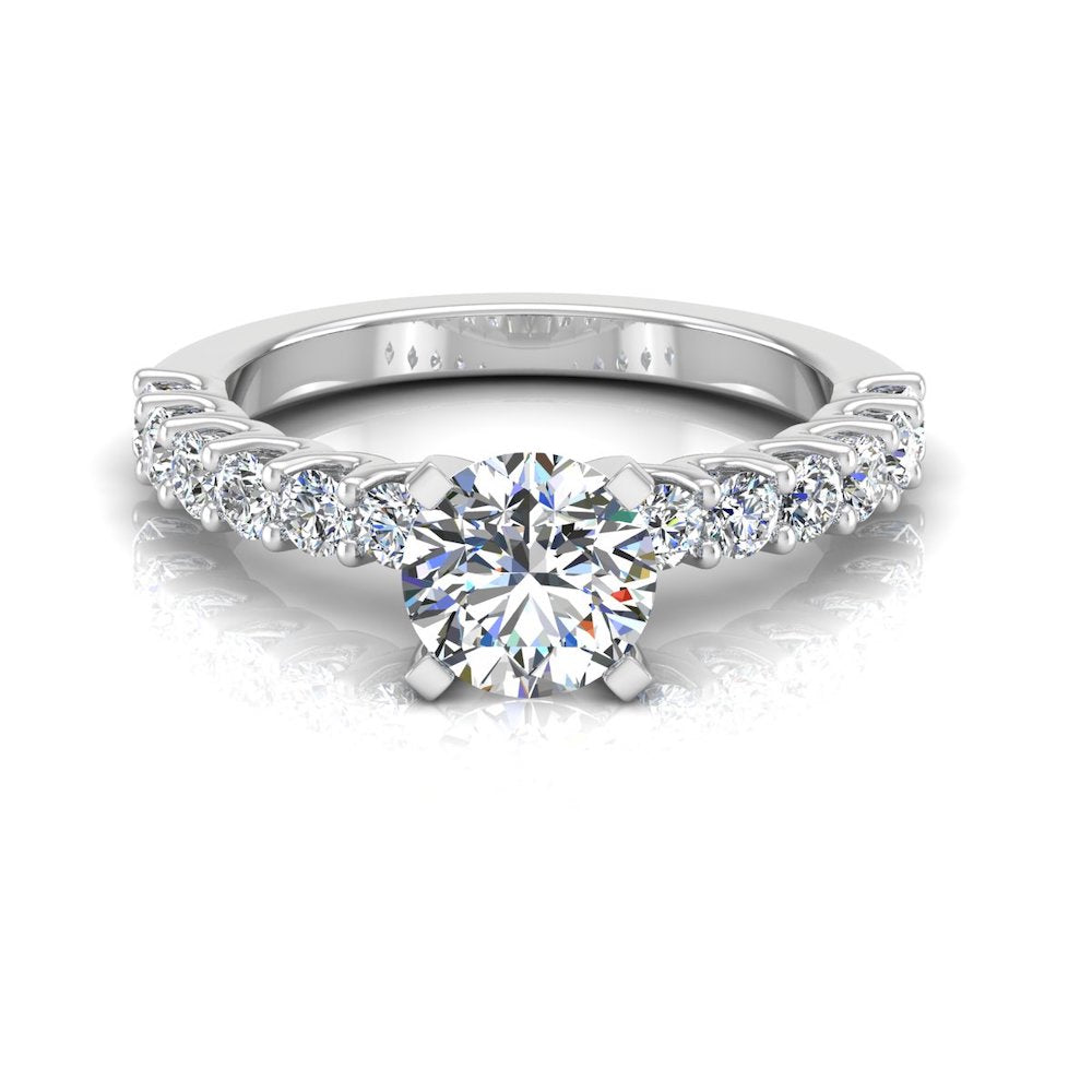 6.6x2.3MM Brilliant Cut Moissanite Engagement Ring front