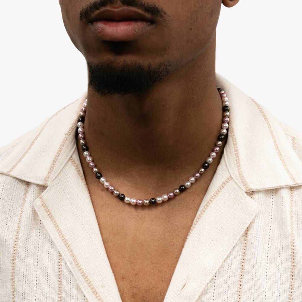 6 color pearl necklace model