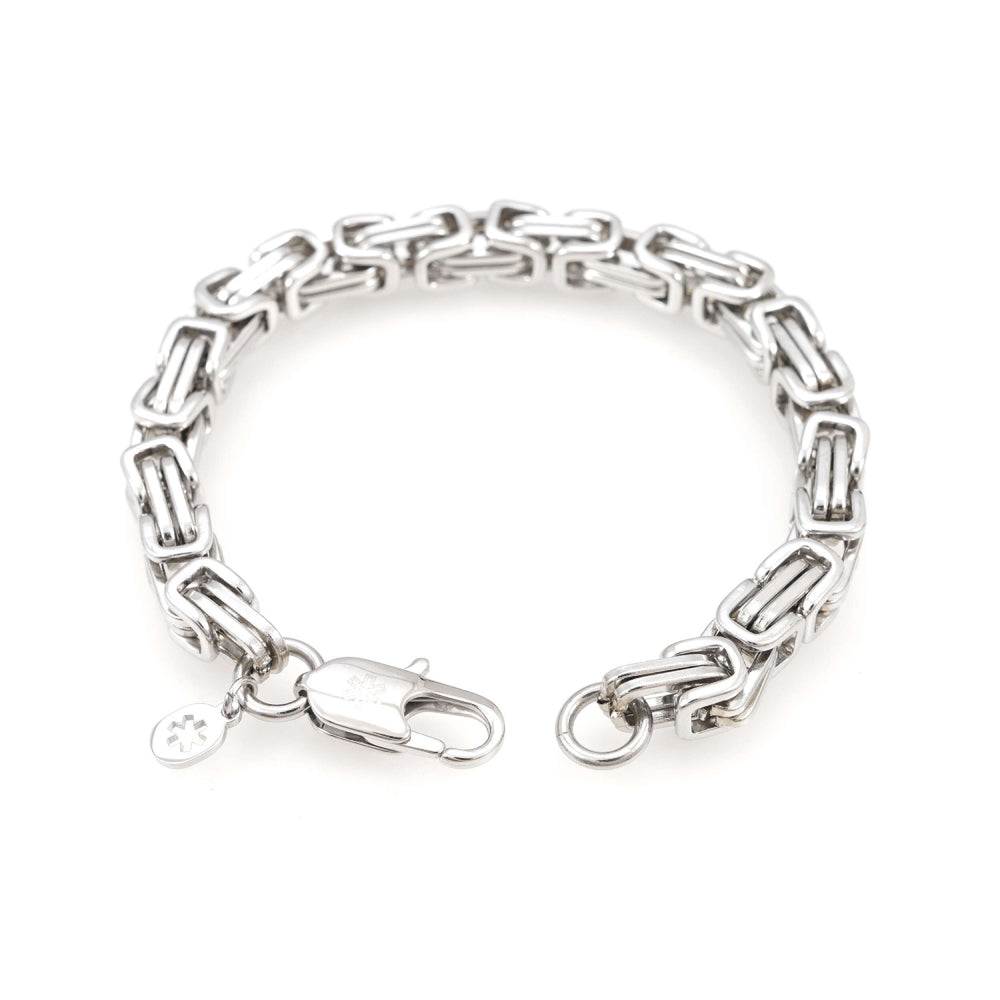 6mm byzantine bracelet 14k white gold icecartel o