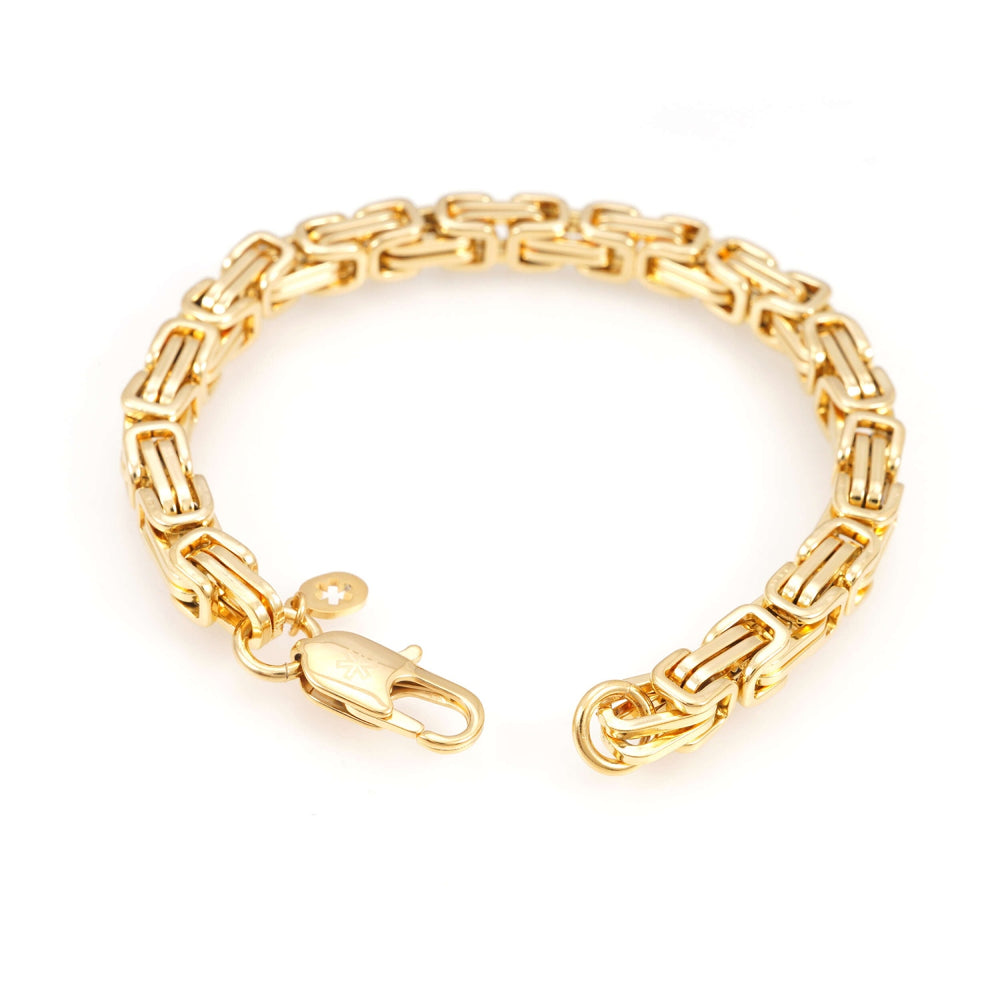 6mm byzantine bracelet 14k yellow gold icecartel o