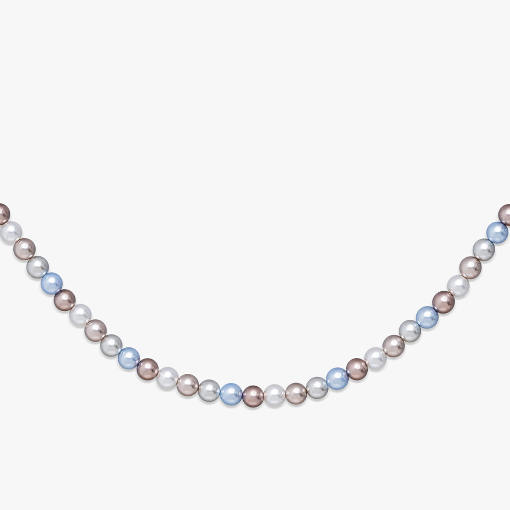 6mm colorful pearl necklace