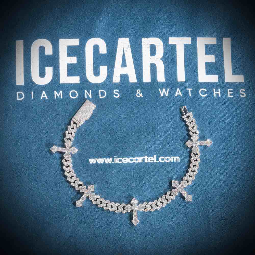 6MM cross cuban bracelet