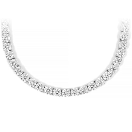 6MM Diamond Tennis Chain 14K Solid White Gold