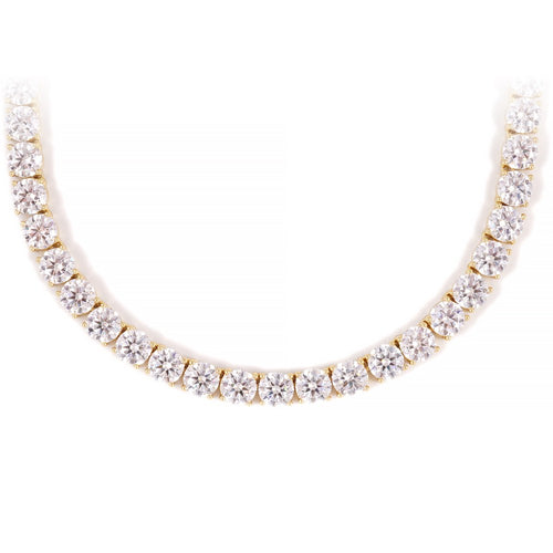 6MM Diamond Tennis Chain 14K Solid Yellow Gold