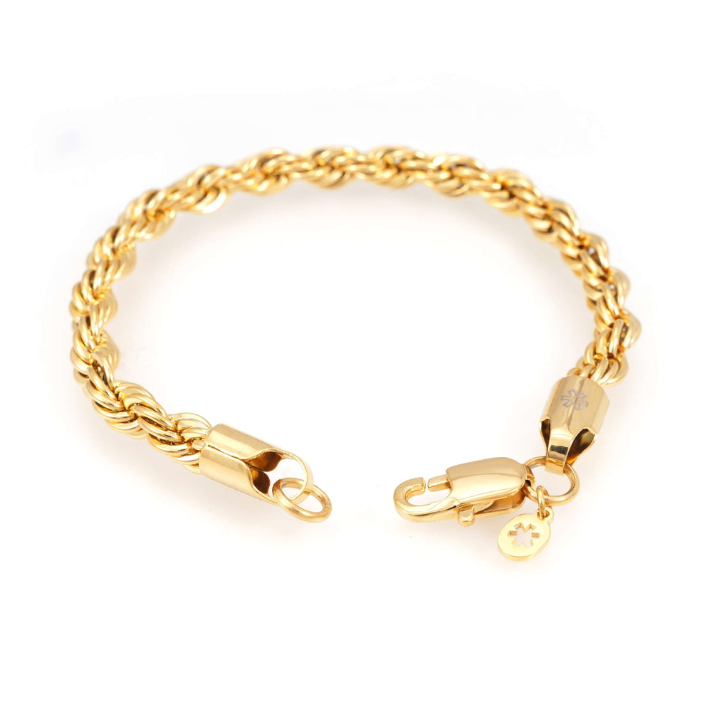6mm rope bracelet 14k yellow gold icecartel o
