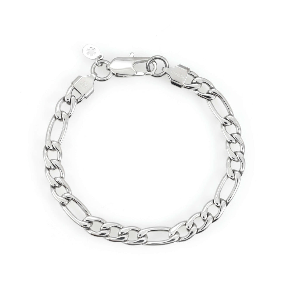 7mm figaro bracelet 14k white gold icecartel main